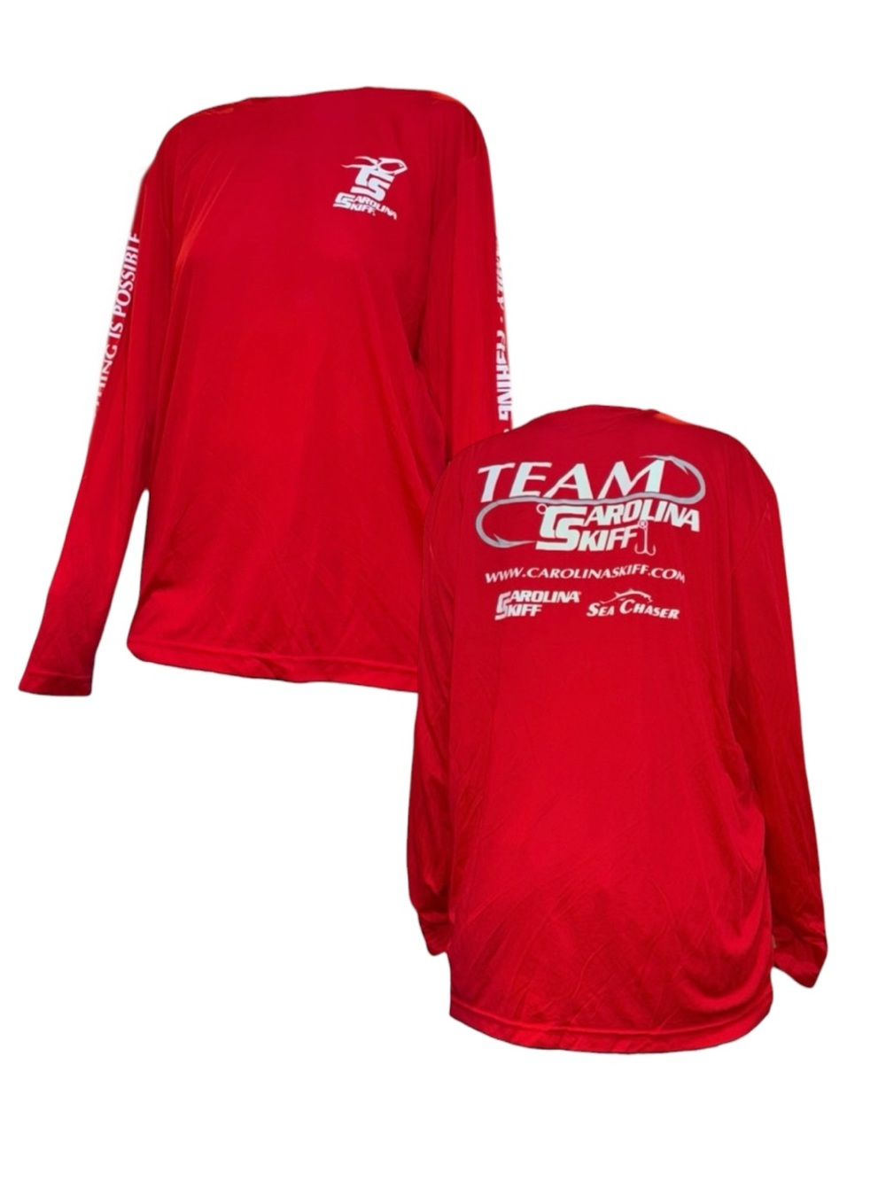 Red Long Sleeve Carolina Skiff Top